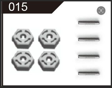 C8831 Standard Parts - Hex Wheel Hubs
