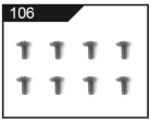C8831 Standard Parts - Pan Head Cross Washer Screw M2.5×8
