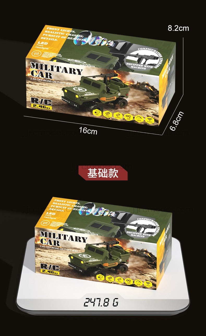JJRC / Q246 / Mini RC / Q-Scale Alloy Willys Military Jeep Desktop Off-Road Car