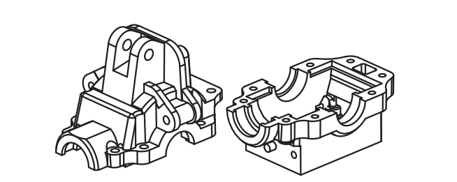 C8826 Standard Parts - Front and rear gearbox housings