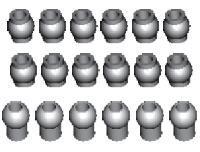 C8828 Standard Parts - Plastic Pivot Balls Complete