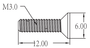 C8826 Standard Parts - Hex Socket Screws3*12KM(1*8)