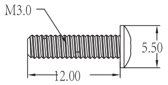 C8826 Standard Parts - Hex Socket Screws3*12PM(1*8)