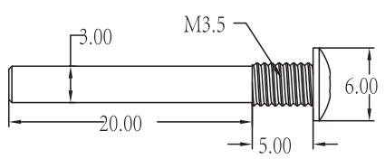 C8826 Standard Parts - Hex Socket Screws3*30PB(1*8)