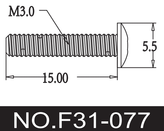 C8822 Standard Parts - F31-076 Hex Socket Head Cap Screw
