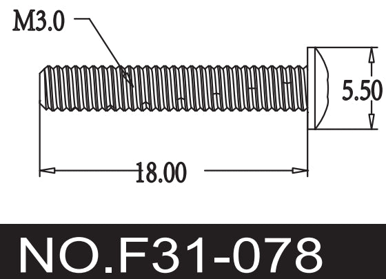 C8822 Standard Parts - F31-077 Hex Socket Head Cap Screw