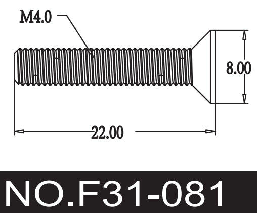 C8822 Standard Parts - F31-080 Hex Socket Head Cap Screw