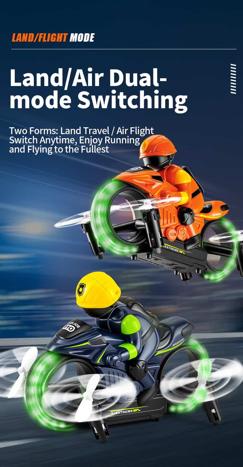 JJRC/H141 / 2-in-1 Land Air RC Flying Motorcycle