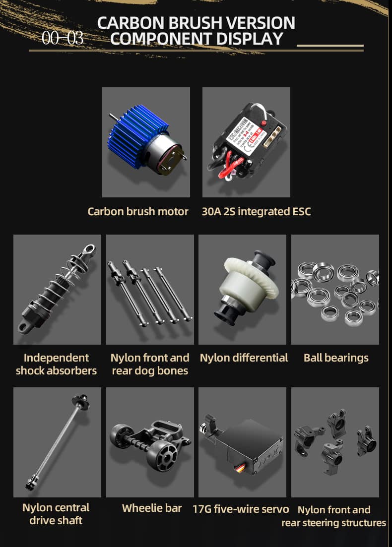 JJRC / C8821 / 1/16 Scale 4WD RC Off-Road Truck High Speed Metal Drive