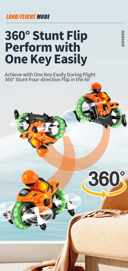 JJRC/H141 / 2-in-1 Land Air RC Flying Motorcycle