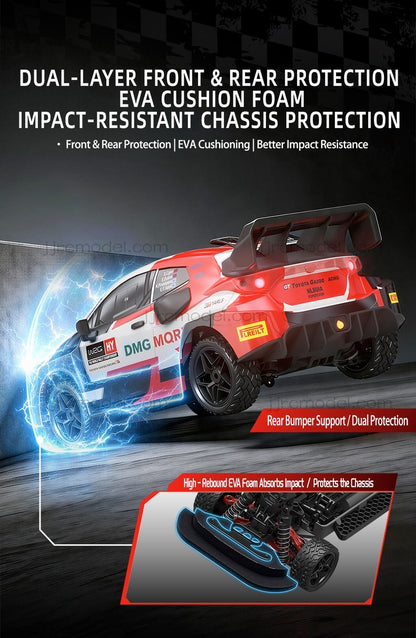 JJRC C8846 1/14 Scale 4WD RC Rally Car / Full Proportional with Gyro/LED Lights/ 3 Speed Modes