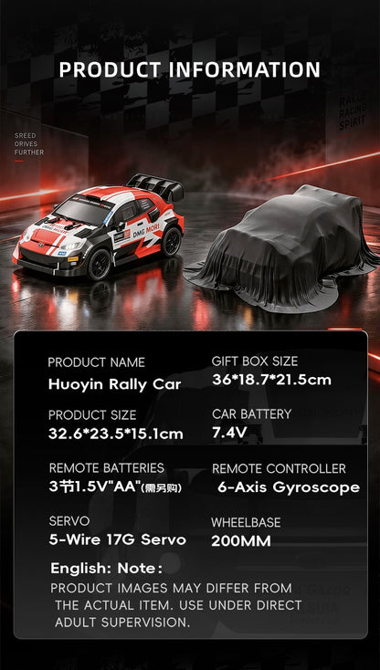 JJRC C8846 1/14 Scale 4WD RC Rally Car / Full Proportional with Gyro/LED Lights/ 3 Speed Modes
