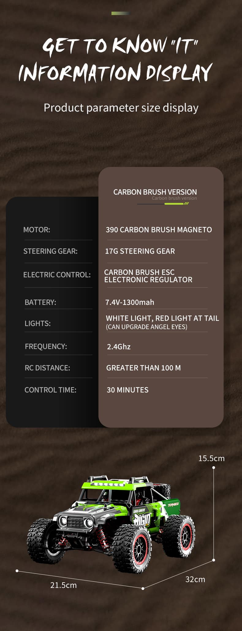 JJRC / C8805 / 1/14 Scale 4WD RC Road Car High-Speed Off-Road Truck