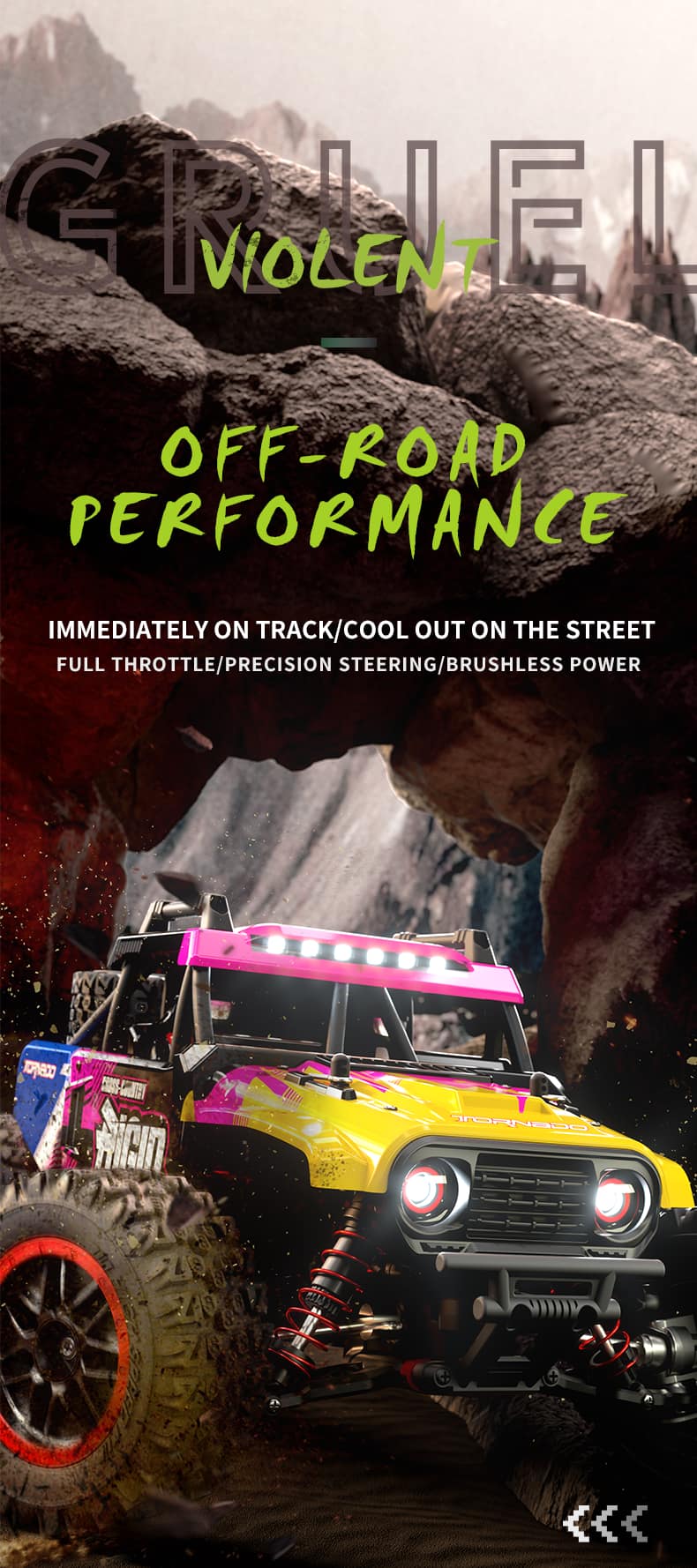 JJRC / C8805 / 1/14 Scale 4WD RC Road Car High-Speed Off-Road Truck