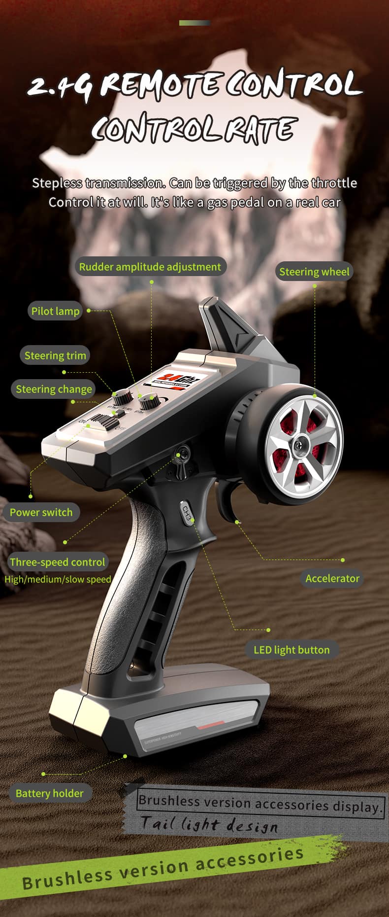 JJRC / C8805 / 1/14 Scale 4WD RC Road Car High-Speed Off-Road Truck