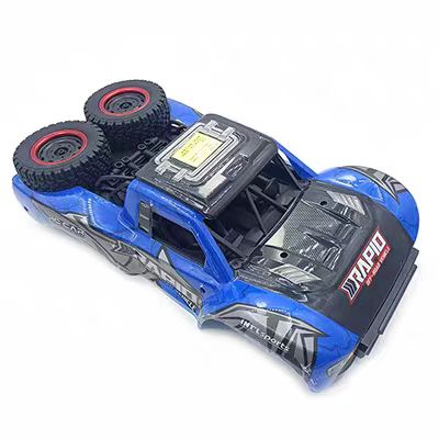 Q130A&B Standard Parts - CAR BODY（Q130B Blue Body Shell + Roll Cage + Spare Tire + Light Set)