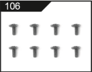 C8831 Standard Parts - Pan Head Cross Machine ScrewM3×14