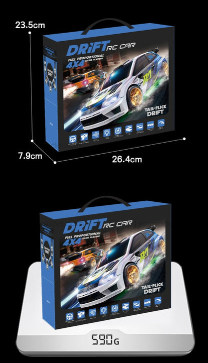 JJRC /C8845 1/24 Scale 4WD RC Drift Car / Full Proportional with Gyro/LED Lights/ Sound & Exhaust Spray