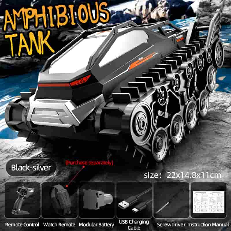 JJRC / Q183 / Amphibious Tracked RC Tank With Proportional Throttle