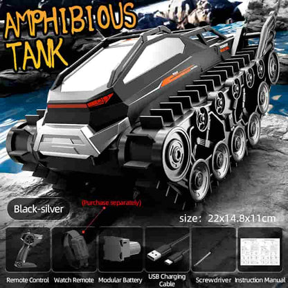JJRC / Q183 / Amphibious Tracked RC Tank With Proportional Throttle