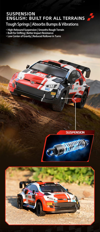 JJRC C8846 1/14 Scale 4WD RC Rally Car / Full Proportional with Gyro/LED Lights/ 3 Speed Modes