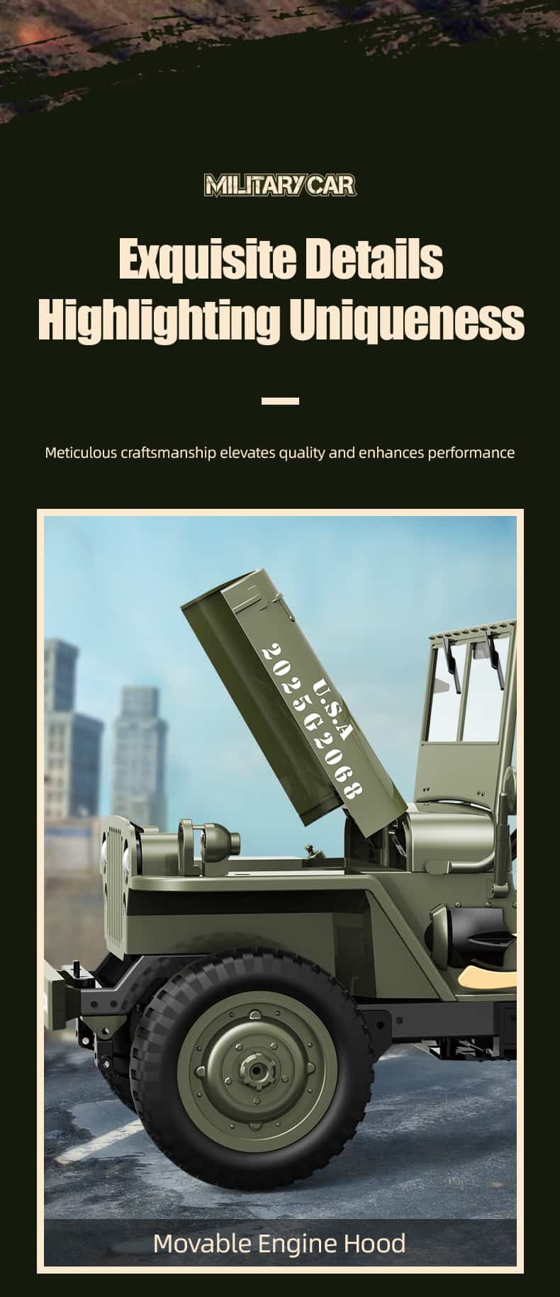 JJRC / C8815 / 1/10 Scale 4WD RC Fun Car Willys Model