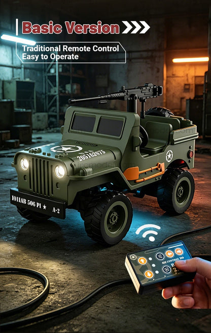 JJRC / Q246 / Mini RC / Q-Scale Alloy Willys Military Jeep Desktop Off-Road Car