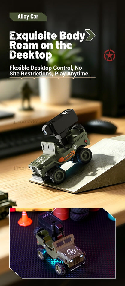 JJRC / Q246 / Mini RC / Q-Scale Alloy Willys Military Jeep Desktop Off-Road Car