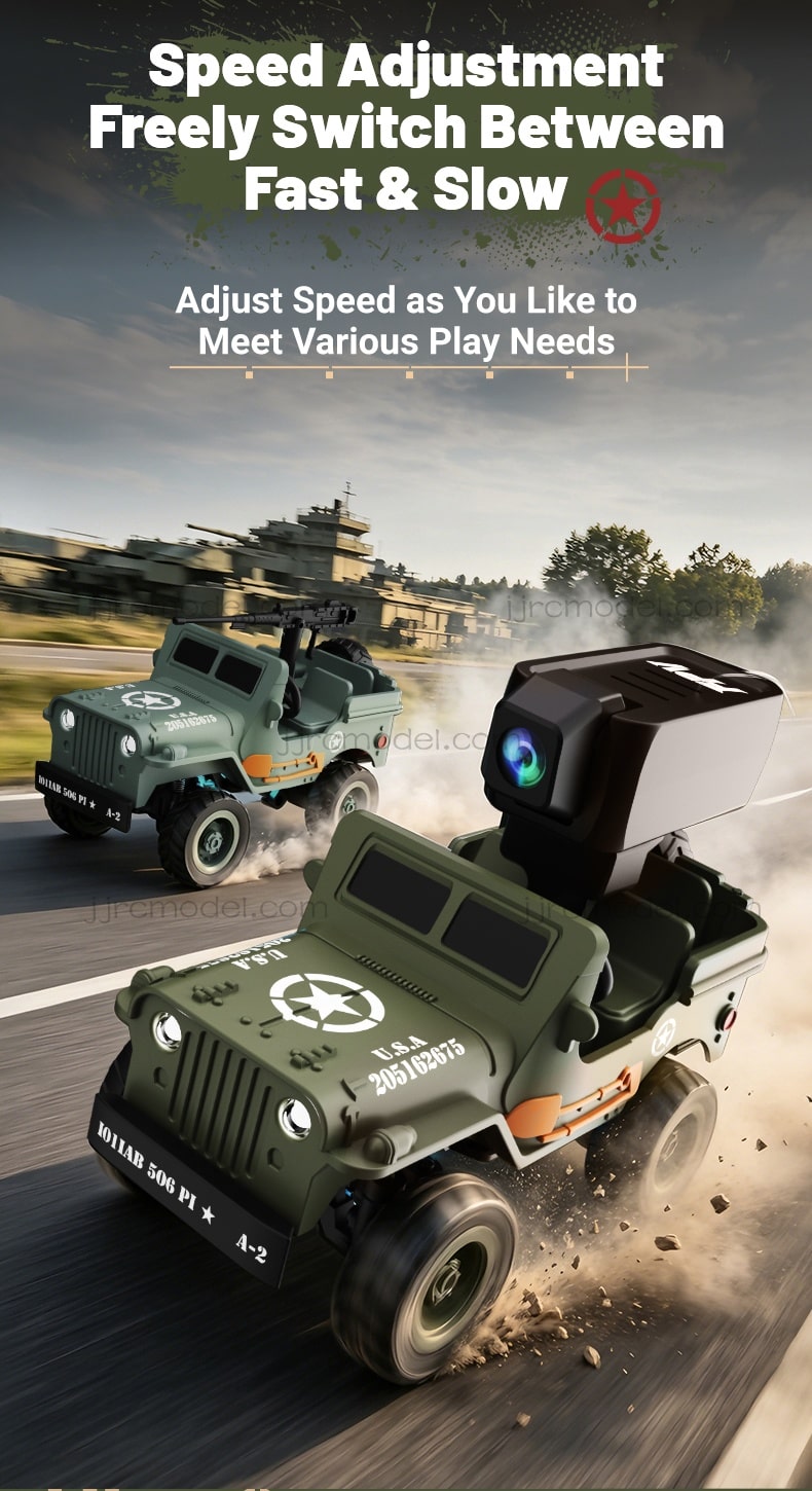JJRC / Q246 / Mini RC / Q-Scale Alloy Willys Military Jeep Desktop Off-Road Car