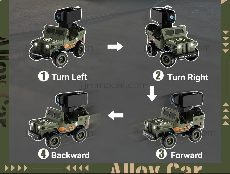 JJRC / Q246 / Mini RC / Q-Scale Alloy Willys Military Jeep Desktop Off-Road Car