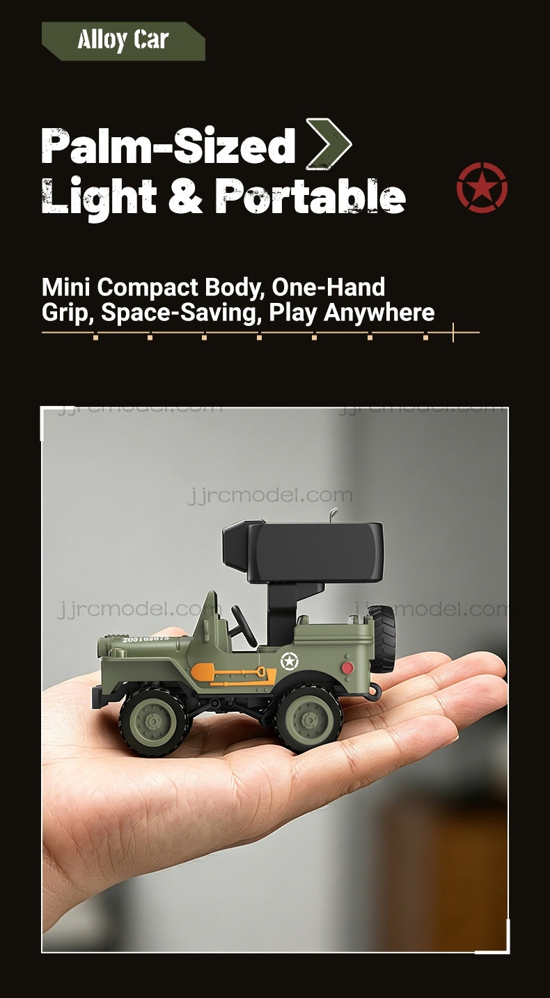 JJRC / Q246 / Mini RC / Q-Scale Alloy Willys Military Jeep Desktop Off-Road Car