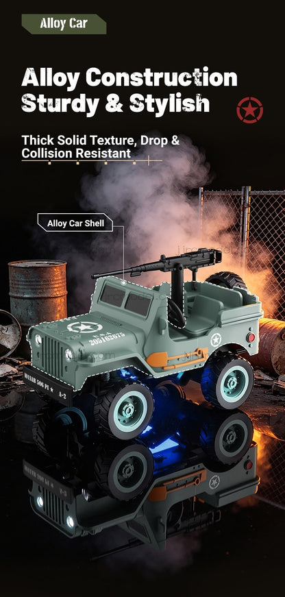 JJRC / Q246 / Mini RC / Q-Scale Alloy Willys Military Jeep Desktop Off-Road Car