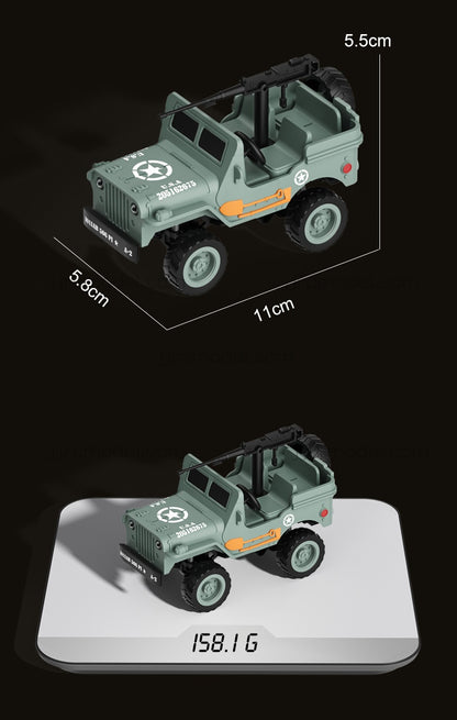 JJRC / Q246 / Mini RC / Q-Scale Alloy Willys Military Jeep Desktop Off-Road Car