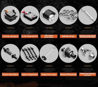 JJRC / C8810 / 1/18 Scale 4WD RC Road Car Multi-Terrain Off-Road Truck