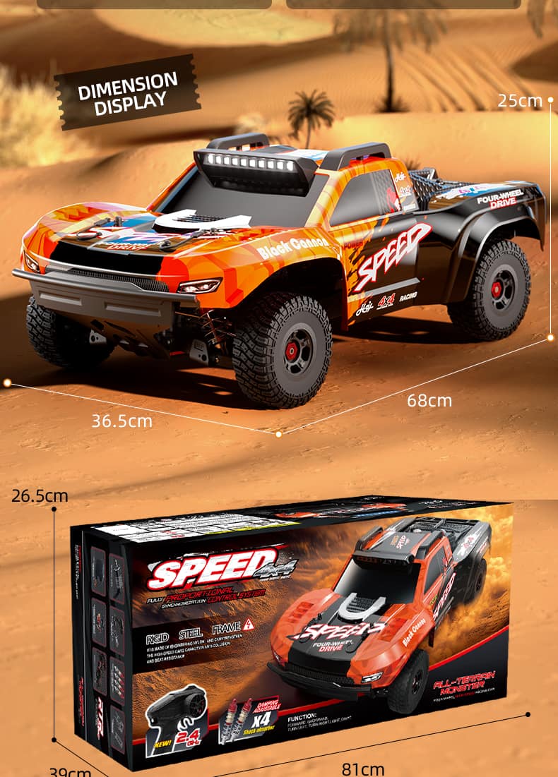 JJRC / C8822 / 1/7 Scale 4WD RC Truck High Speed Baja Off Road Car