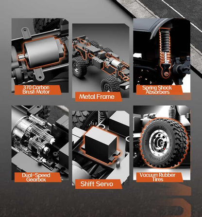 JJRC/ C8823 /1/18 Scale 6WD RC Off-Road Fun Truck 2026 Latest Model Cross Flagship Edition