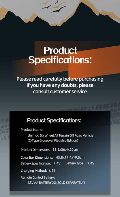 JJRC/ C8823 /1/18 Scale 6WD RC Off-Road Fun Truck 2026 Latest Model Cross Flagship Edition