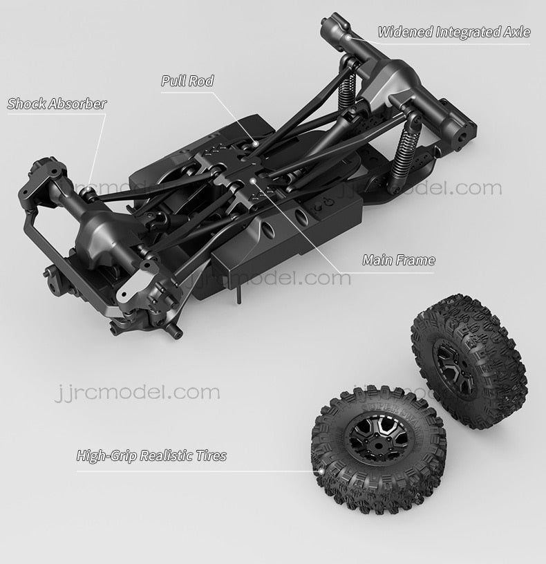 JJRC /C8842/ 1/30 Scale /Full‑Proportional  Desktop Crawler Truck