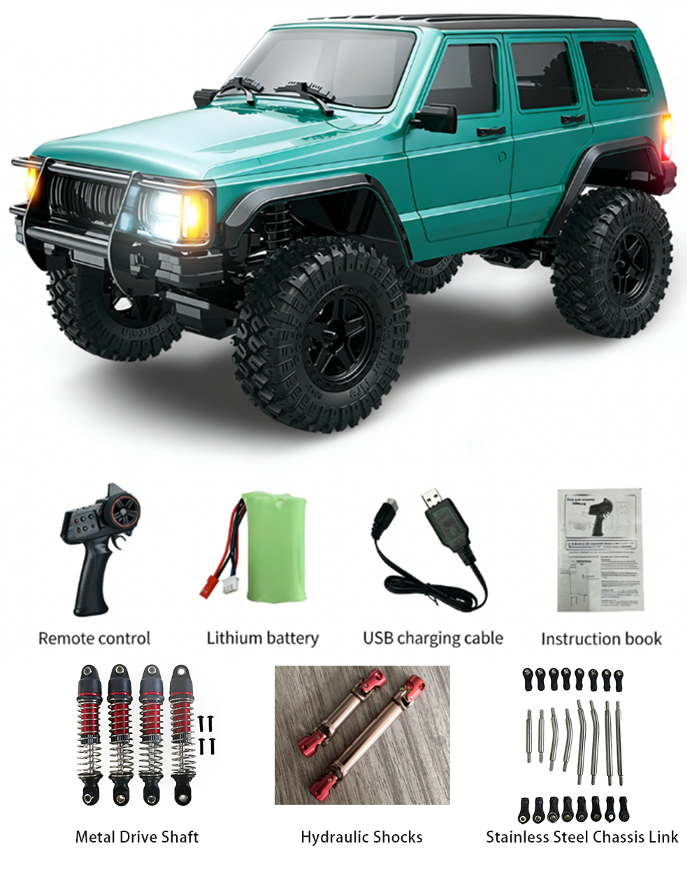 JJRC / C8809 / 1/18 Scale 4WD RC Crawler Off-Road Climbing Truck