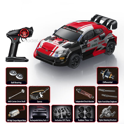JJRC C8846 1/14 Scale 4WD RC Rally Car / Full Proportional with Gyro/LED Lights/ 3 Speed Modes