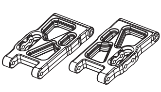 Q130C Standard Parts - Black Swing Arm
