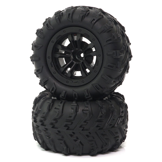 Q130A&B Standard Parts - 85MM Monster Truck Tire (Black Rim)