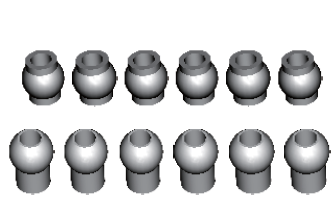 C8828 Standard Parts - Metal Balls 3.8mm (12P)