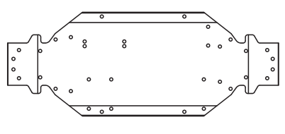 Q130C Standard Parts - Metal Chassis (Black)