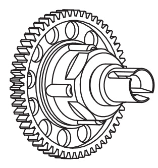 C8822 Standard Parts - 55T Chrome Steel Center Differential