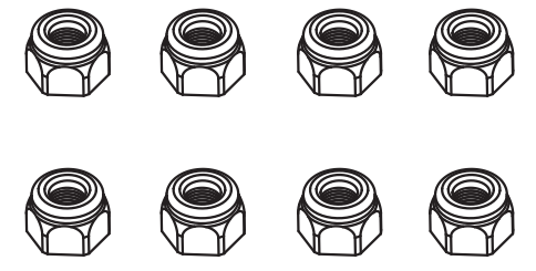 C8826 Standard Parts - M4 Flange Lock Nut(1*8)