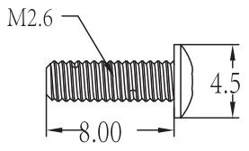 C8826 Standard Parts - Hex Socket Screws2.5×10PM(1*8)