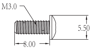 C8826 Standard Parts - Hex Socket Screws2.5×12PM(1*8)
