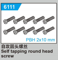 C8810 Standard Parts - Self tapping round headscrew2*12mm