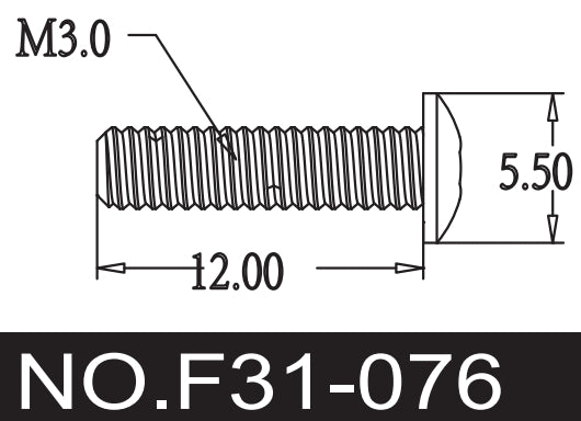 C8822 Standard Parts - F31-075 Hex Socket Head Cap Screw